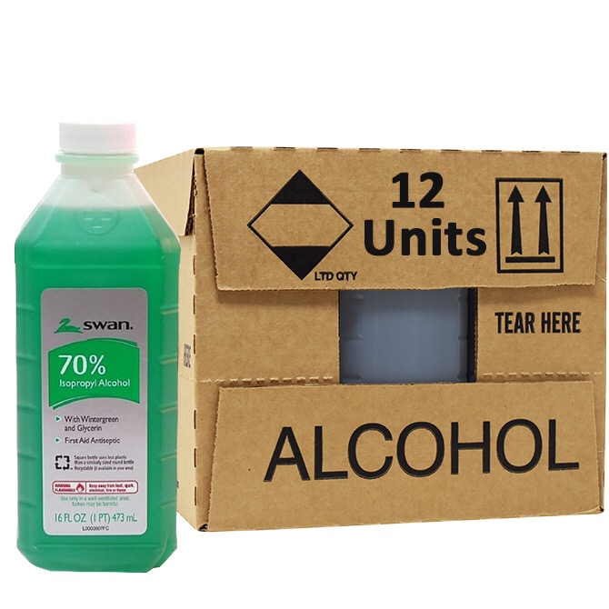 670px x 670px - Swan Isopropyl Alcohol Wintergreen 70% (Case x 12) 16 oz (verde) - Castillo  Distributors